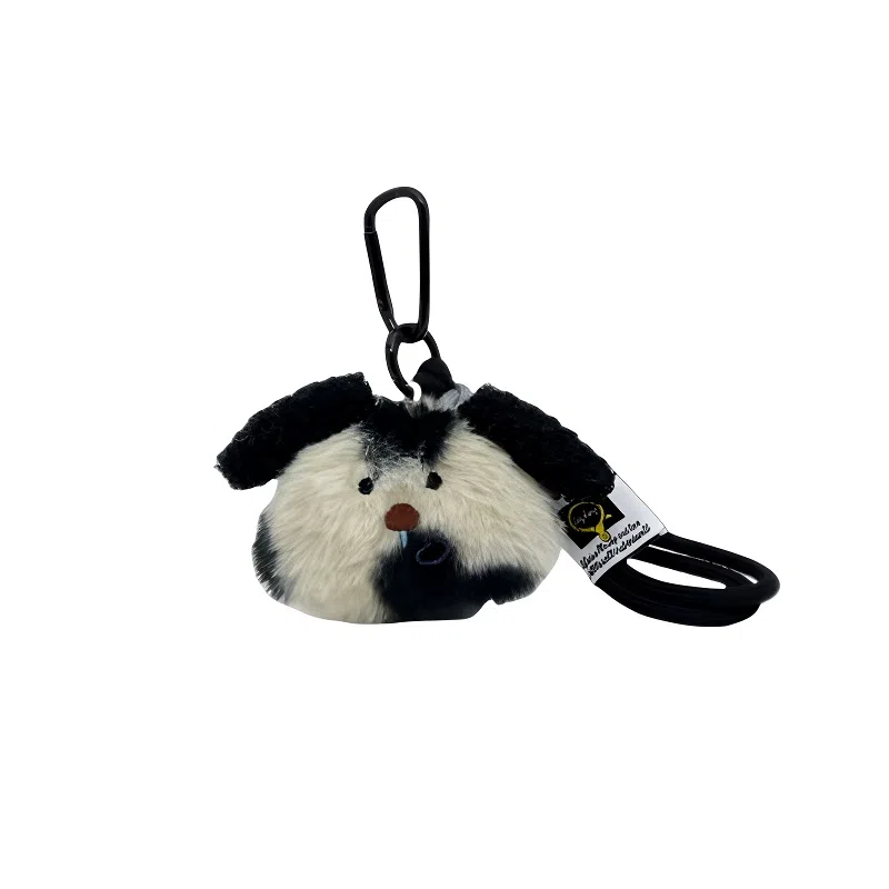 丹琴 可爱斑纹小狗 潦草丑萌公仔书包背包挂饰玩偶钥匙扣链 毛绒 挂件 男女同款情侣款