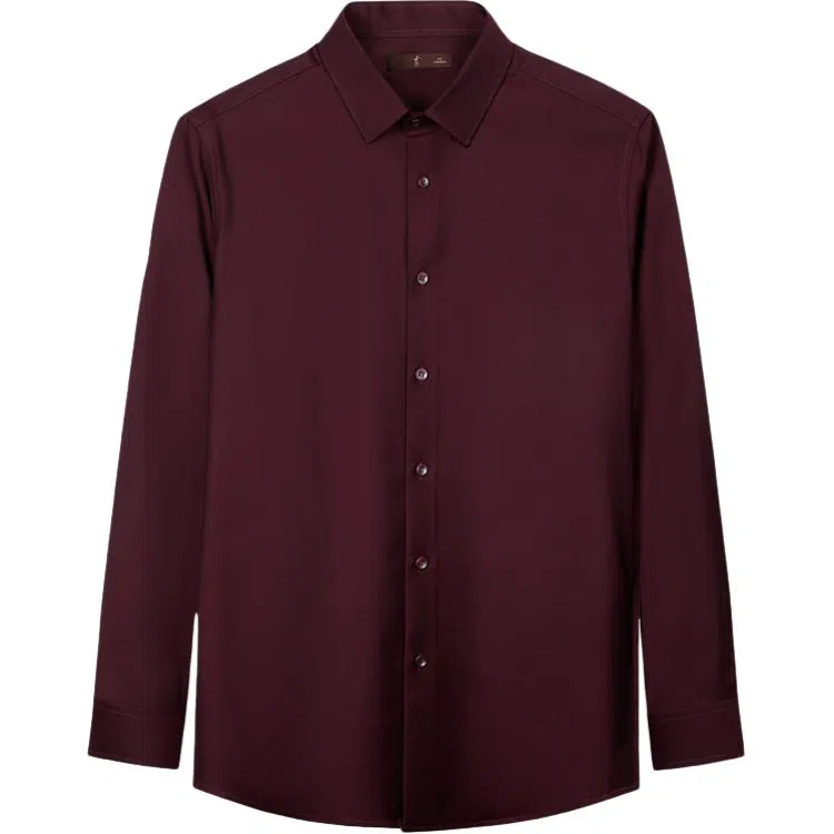 才子 优质羊毛休闲长袖衬衫 男女同款