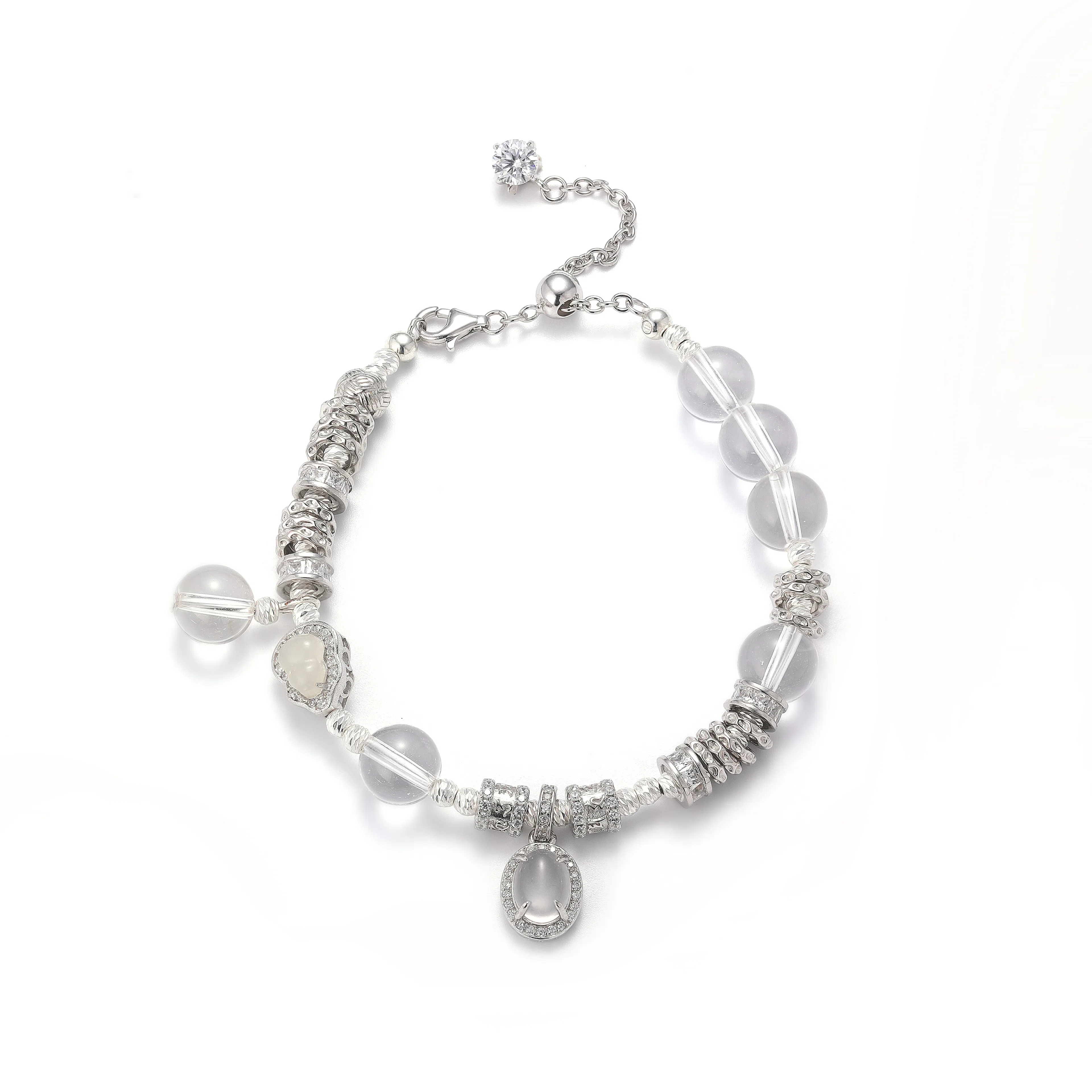 金杰福 葫芦盘缠天然 白水晶 手链 女款