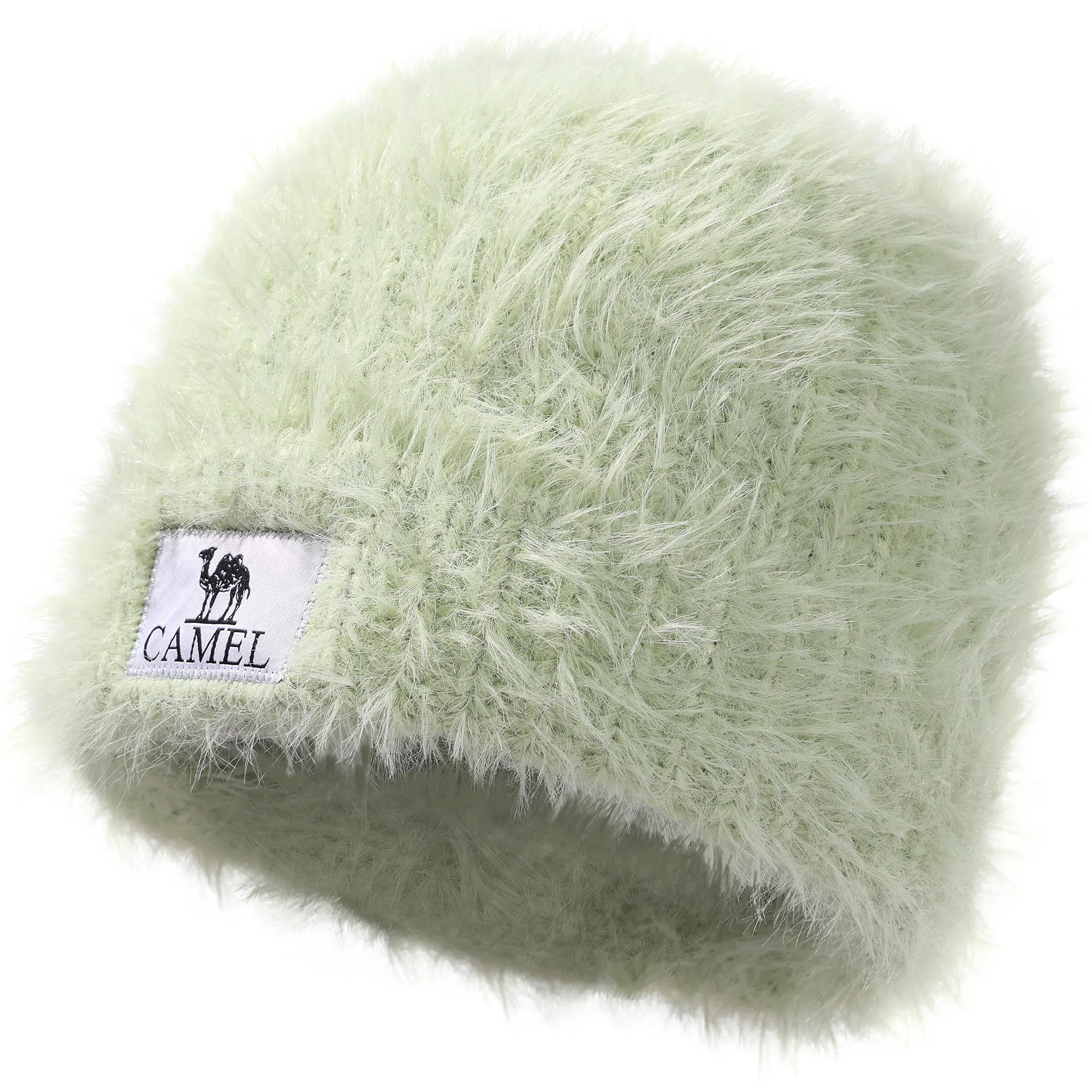 CAMEL Plush Knit Winter Hat