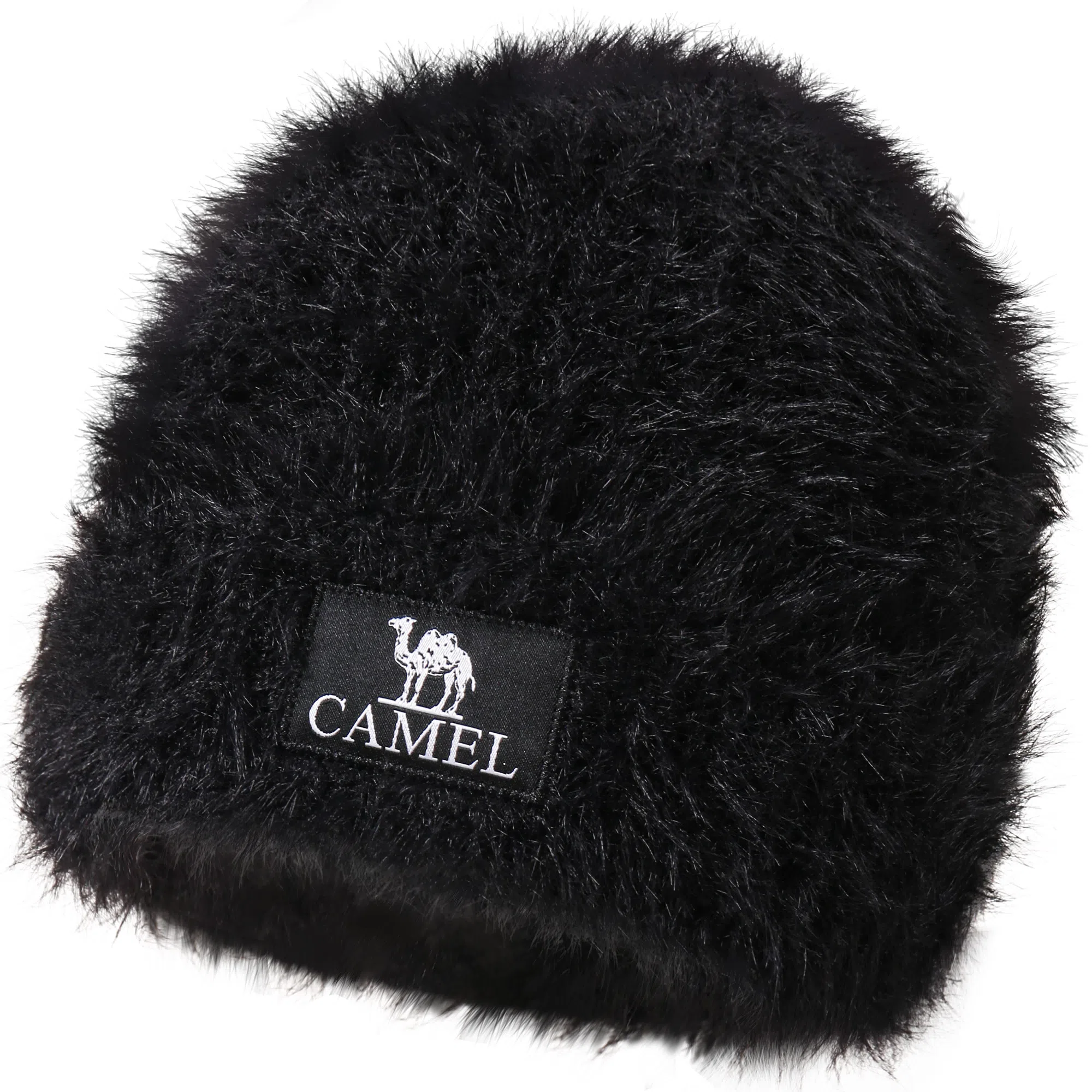 CAMEL Plush Knit Winter Hat