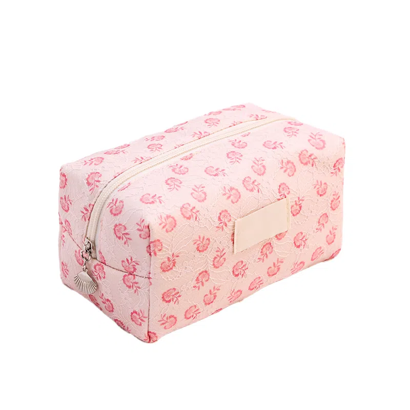 馨枕居 韩系清新可爱小花朵化妆包大容量护肤品收纳包随身便携手拿化妆包