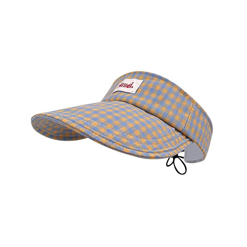 艾佳微 小清新蝴蝶结空顶帽夏季防紫外线遮阳帽显脸小简洁方便 棉 防晒帽 男女同款情侣款