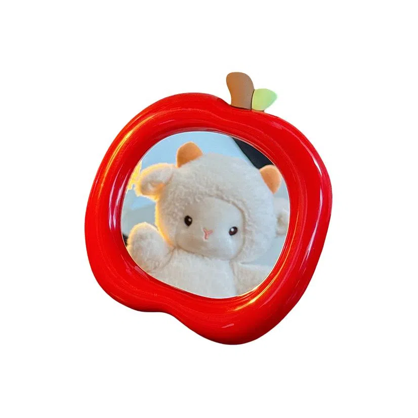 馨枕居 苹果化妆镜宿舍可爱随身便携小镜子办公室桌面台式家用梳妆镜