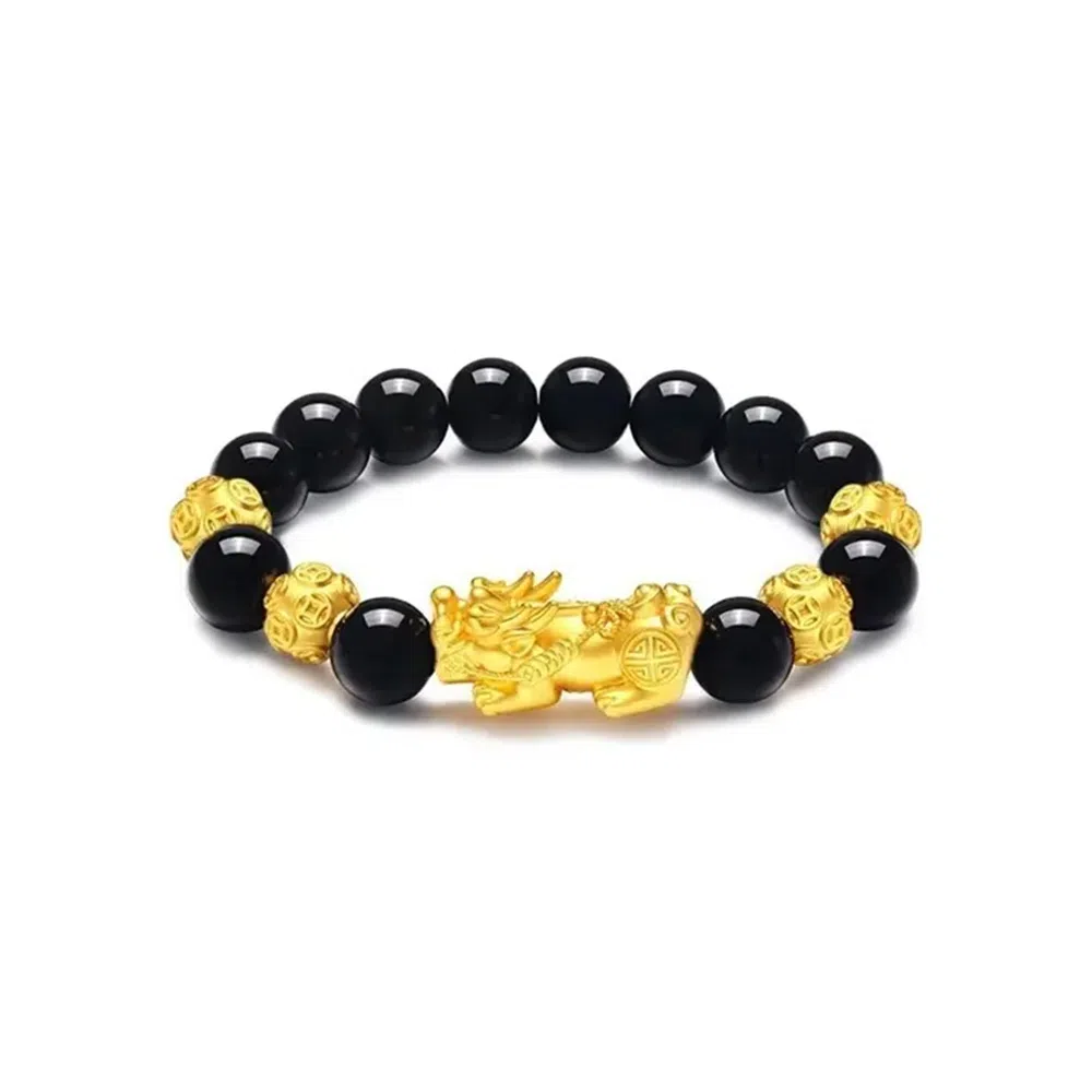 【S999足银纯银】 七七银饰 招财貔貅 吞金瑞兽 吉祥如意 福气满满财源滚滚 新中式国风高级感 琉璃 手串 男女同款情侣款