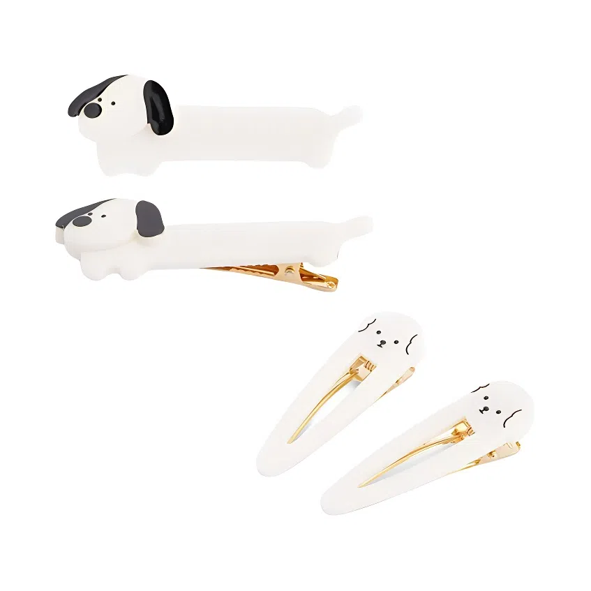 希铃 可爱卡通小狗碎发 亚克力 发夹 女款