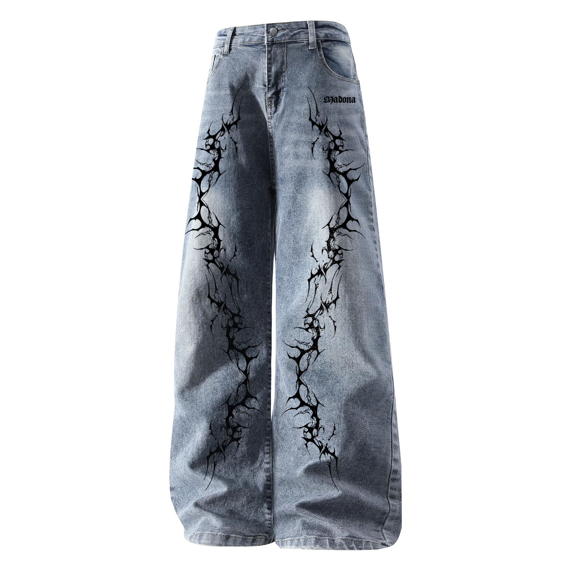 MADONA Vintage Lightning Logo Jeans