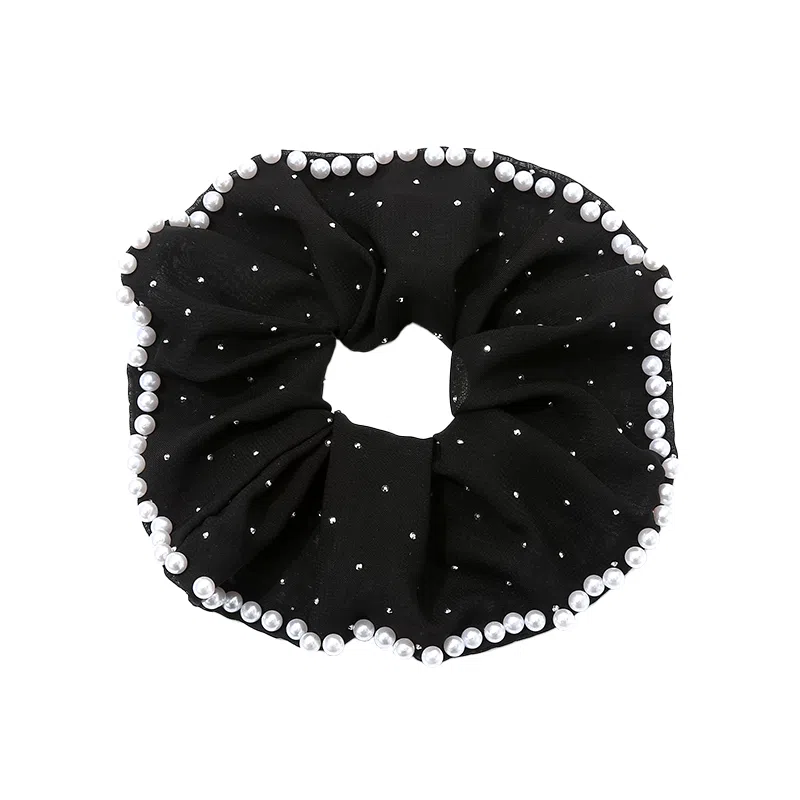 如花梦 高级感满天星网纱大肠气质扎头发 布艺 头绳 女款