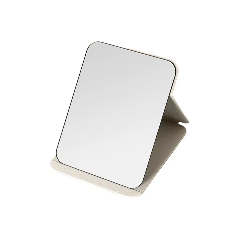 馨枕居 折叠镜子女生台式梳妆化妆镜小工位便携学生宿舍办公室桌面可立式