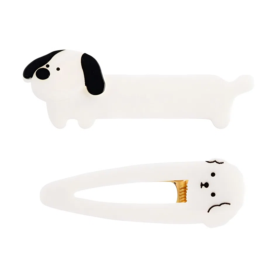 希铃 可爱卡通小狗碎发 亚克力 发夹 女款