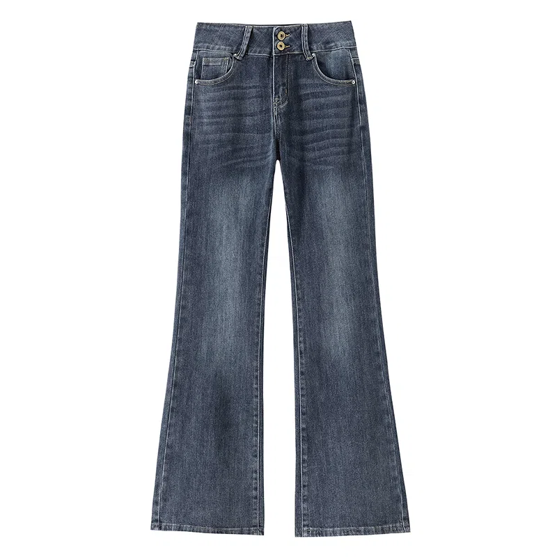 水中花 低腰显瘦微喇裤牛仔裤 女款