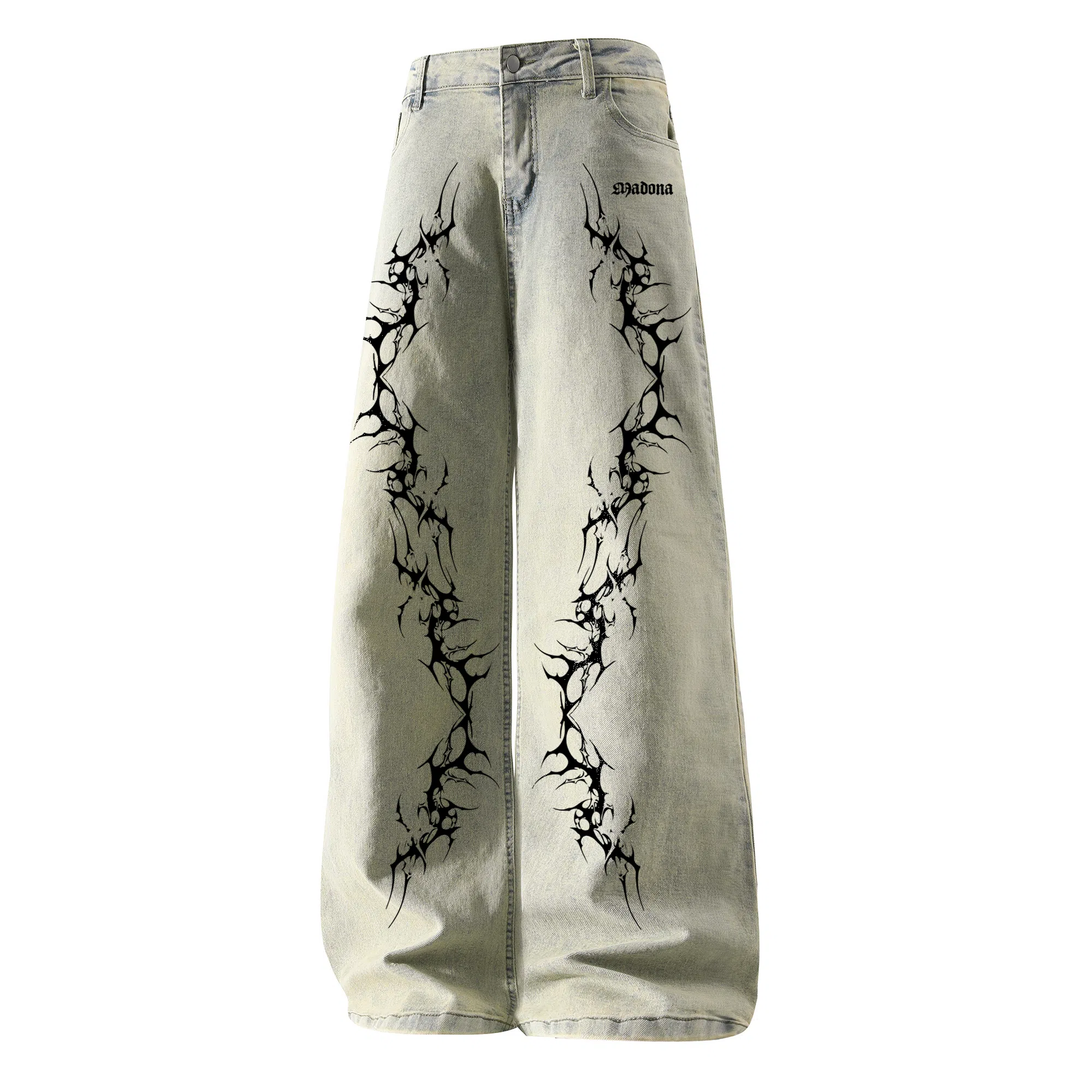 MADONA Vintage Lightning Logo Jeans