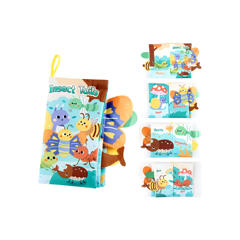 咕轹 带尾巴布书 纸撕不烂 早教益智玩具