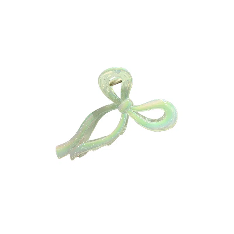 水中玉 蝴蝶结飘带抓夹高级感后脑勺盘发大号鲨鱼夹发量多夹子 亚克力 发夹 女款