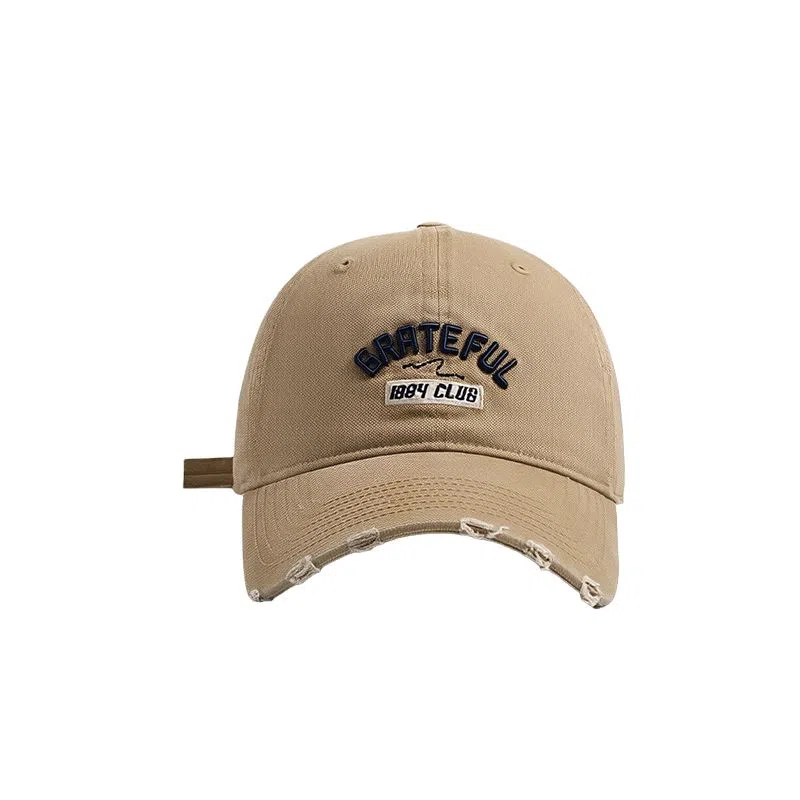 艾佳微 韩式棒球字母刺绣潮搭软顶显脸小宽檐大头围时尚质感 棉 鸭舌帽 男女同款情侣款