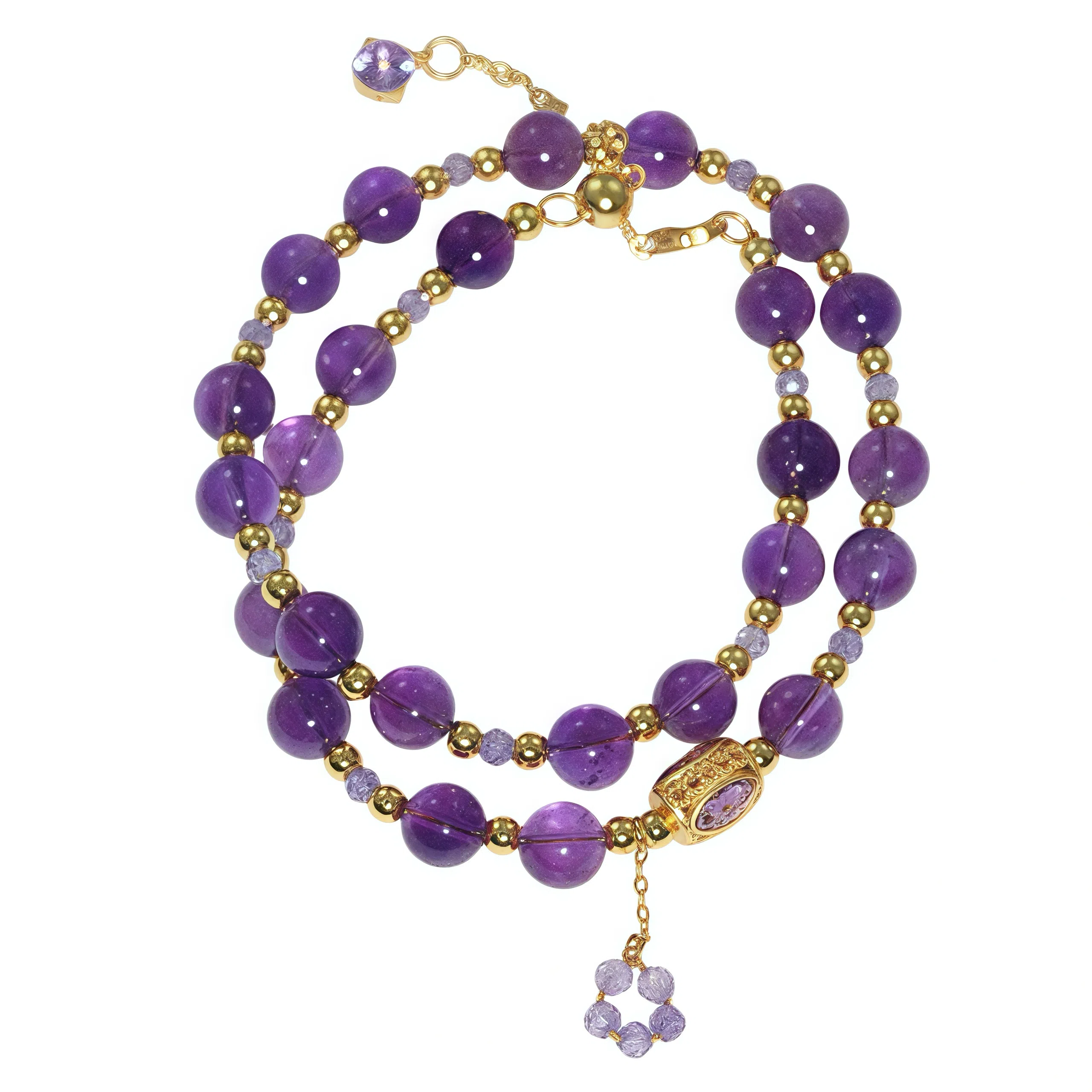 金杰福 双圈天然 紫水晶 轻奢高级气质手链 女款