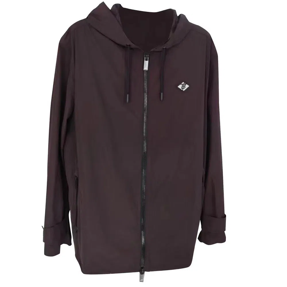 Burberry Logo Zip Hoodie Black