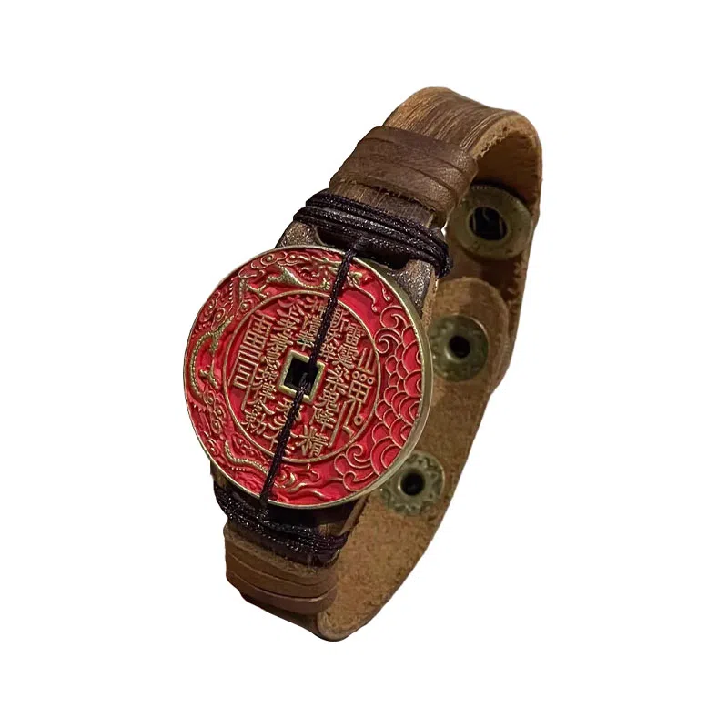 既白南兮 藏海花山鬼花钱十年之约小哥好运本命年道系青年国风新中式文创 合金 手环 男女同款情侣款