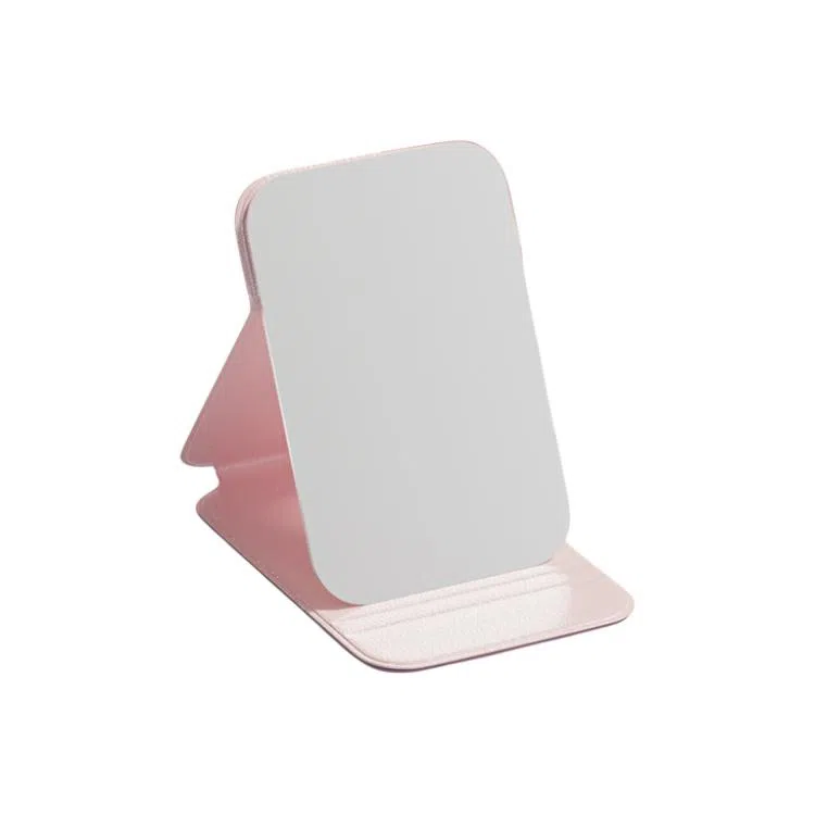 馨枕居 简约化妆折叠镜台式迷你便携可立宿舍家用随身学生高清梳妆镜高清