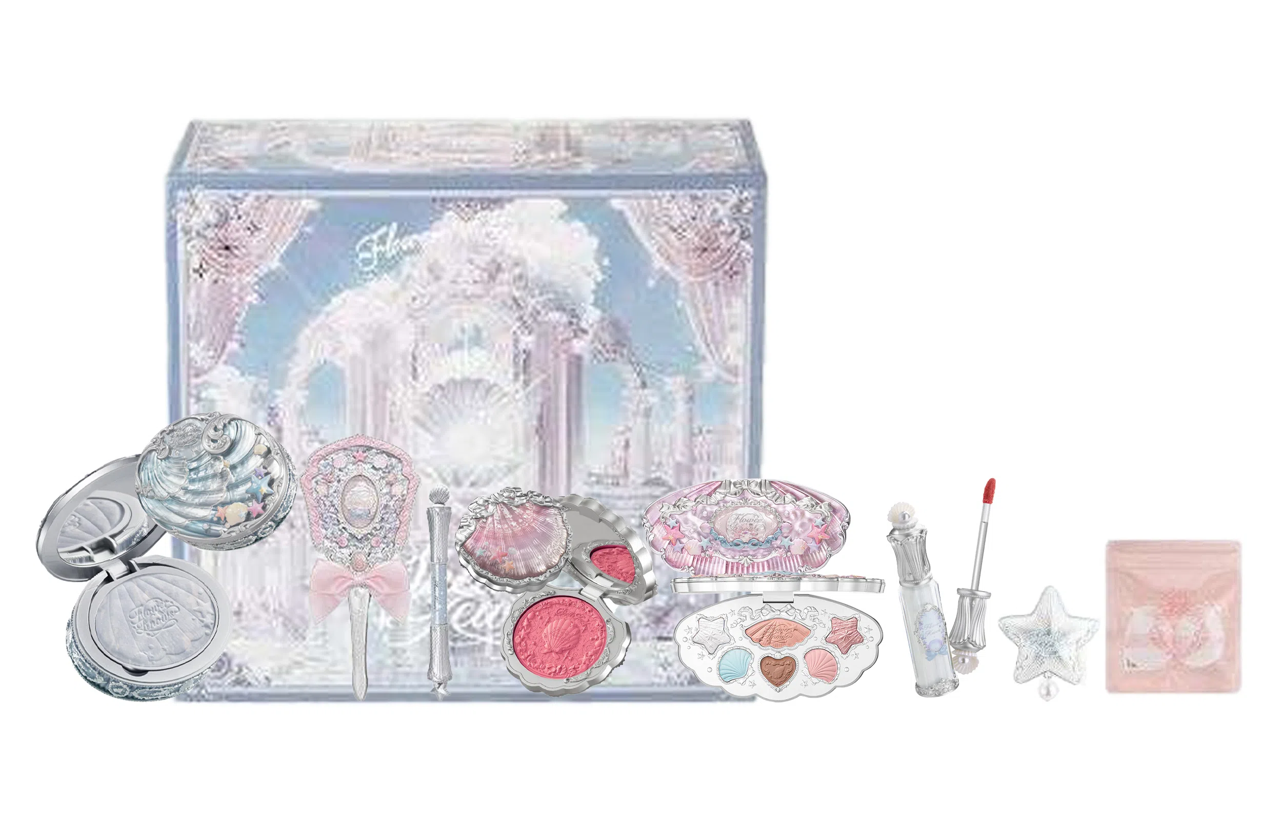 花知晓 贝壳珍珠彩妆套装 易上色持久 四件套