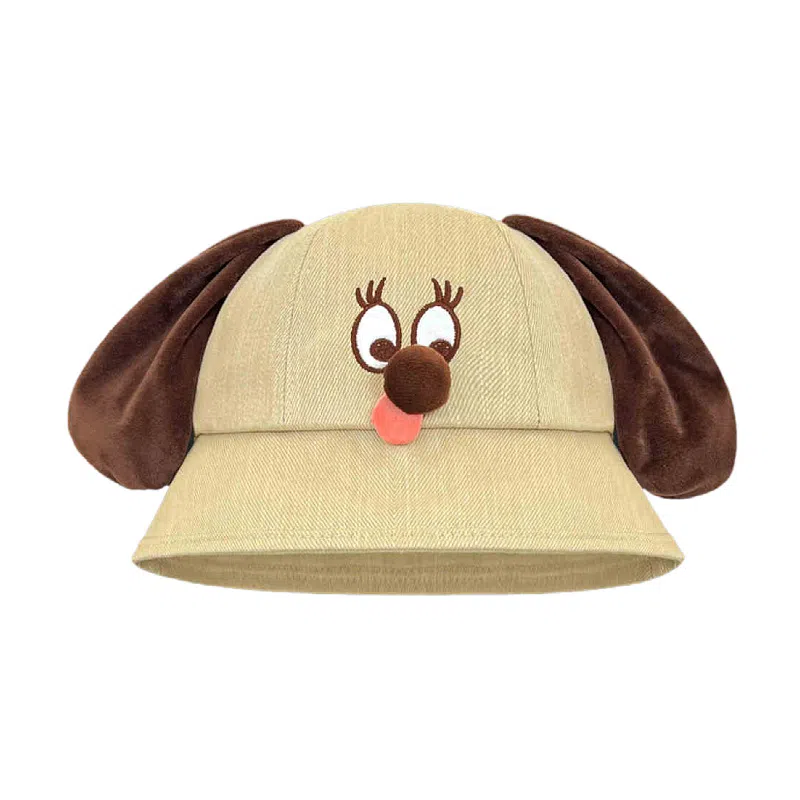 艾佳微 搞怪小狗时尚可爱防晒遮阳帽子 棉 渔夫帽 男女同款情侣款