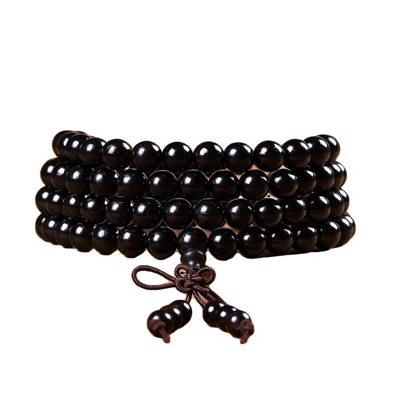 【禅意108珠串】 艾卡拉 国风纳福考试上岸小众高级学生转运佛珠念珠转运珠#好运 黑檀 手串 男女同款情侣款