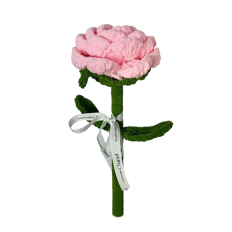 朵喵呦 巨无霸玫瑰花 永生花仿真针织毛线花束 玩偶周边
