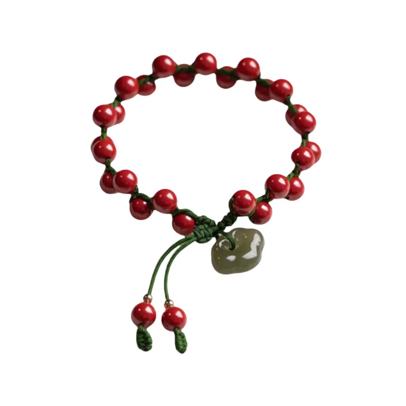 子婳 新中式国潮复古小众精致个性轻奢高级国风 朱砂 手串 男女同款情侣款
