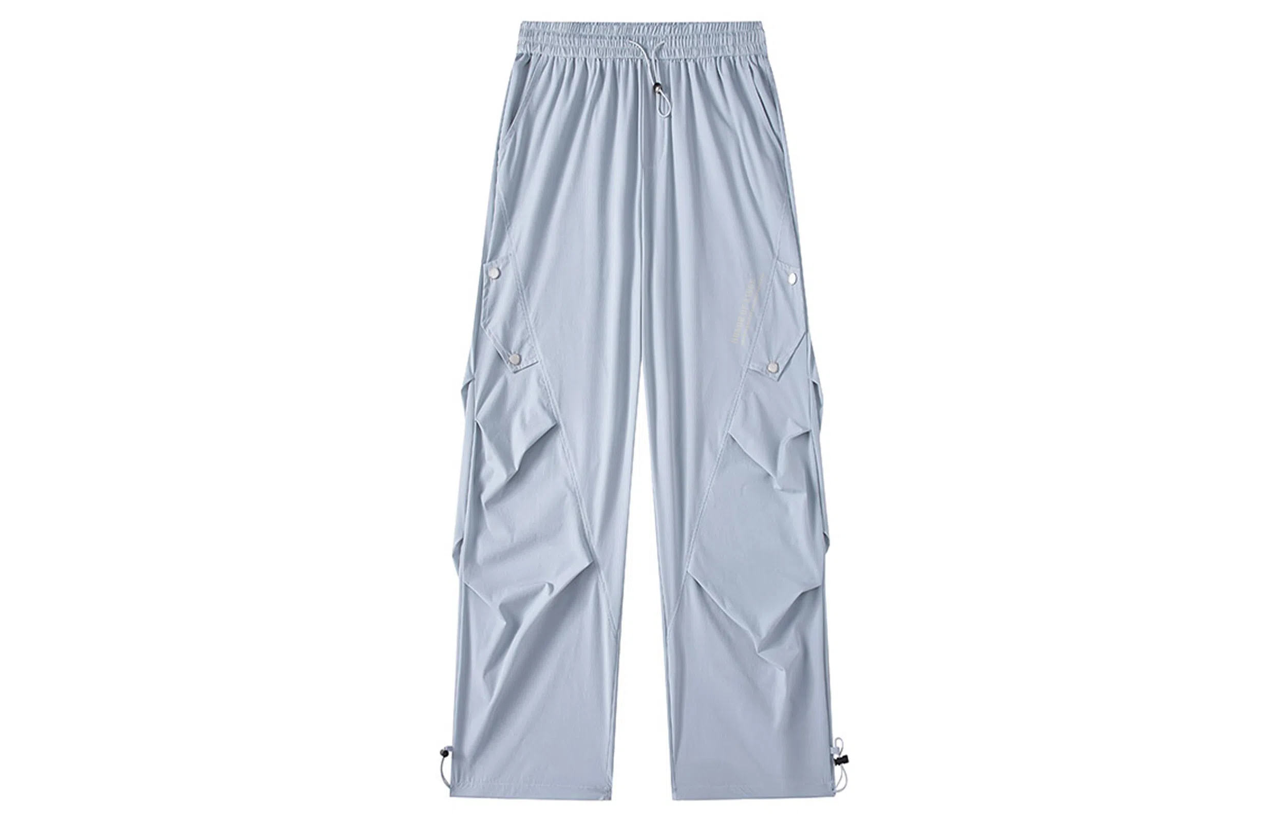 王者荣耀 美式薄款户外工装伞兵裤冰丝褶皱垂感宽松大码机能防皱风凉感速干透气旅行爬山超轻防泼水加肥加大休闲裤 男女同款