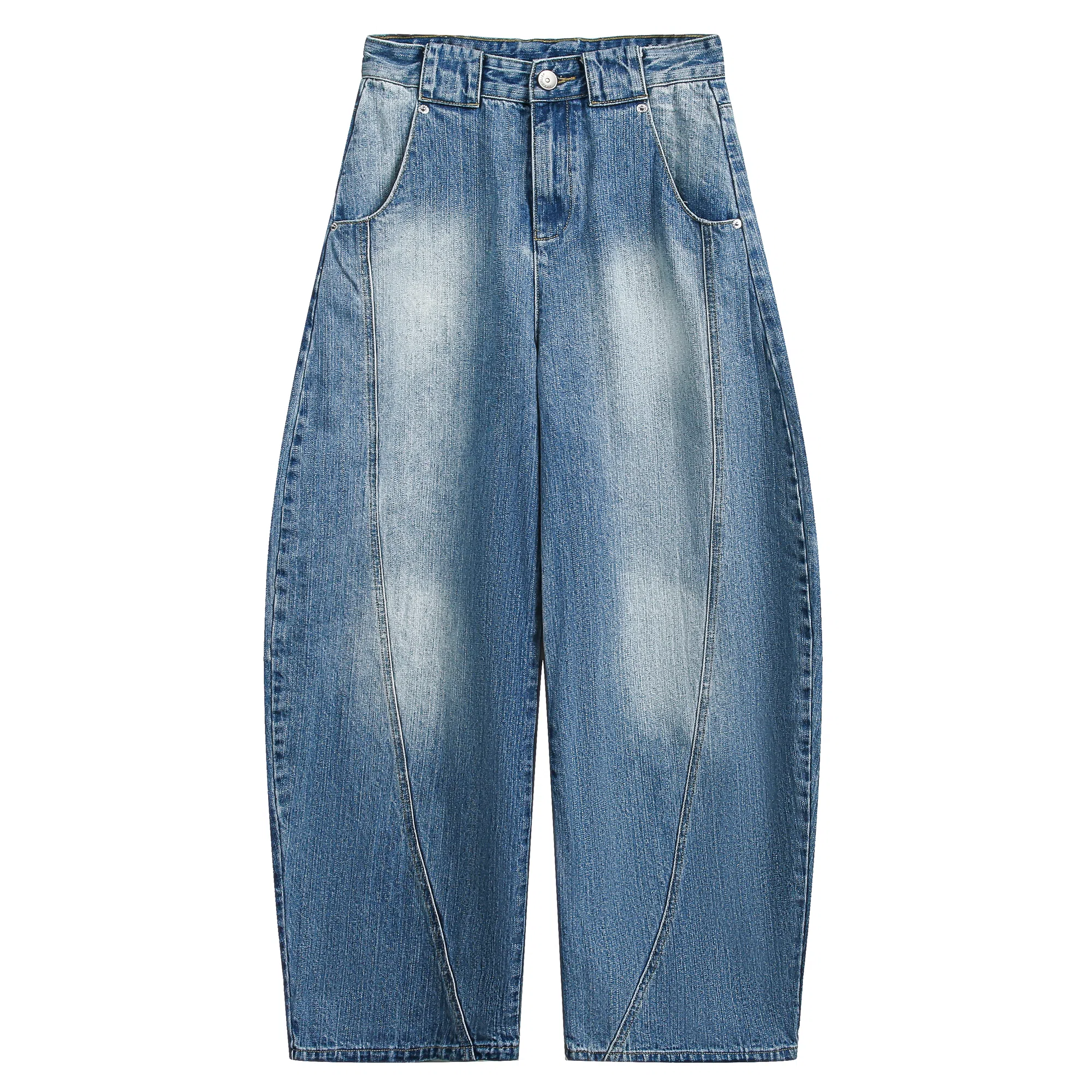 王者荣耀 美式街头复古潮流舒适百搭宽松阔腿拖地休闲长裤牛仔裤 男女同款