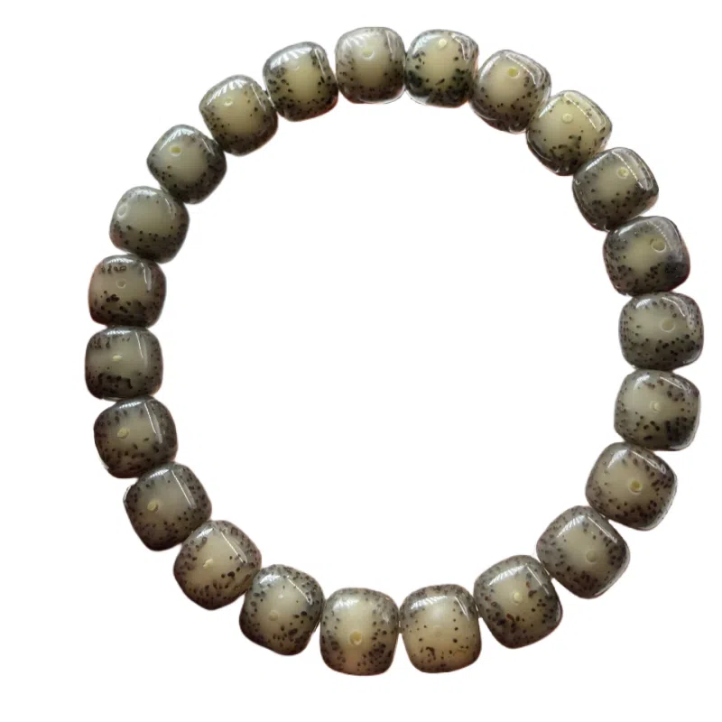 吉千年 【收藏级】新中式复古潮流风 好运 平安顺遂 招财进宝 黑冰糖 正月大留白 星月菩提 手串 男女同款情侣款