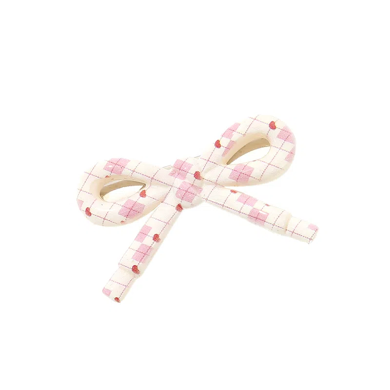 如花梦 甜美小清新蝴蝶结边夹侧边碎发刘海 亚克力 发夹 女款