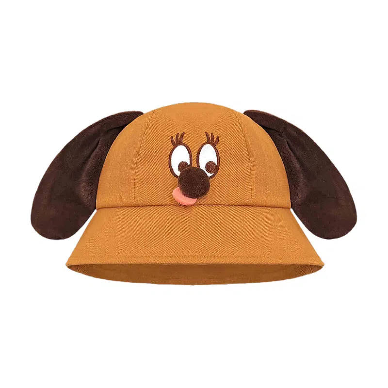 艾佳微 搞怪小狗时尚可爱防晒遮阳帽子 棉 渔夫帽 男女同款情侣款