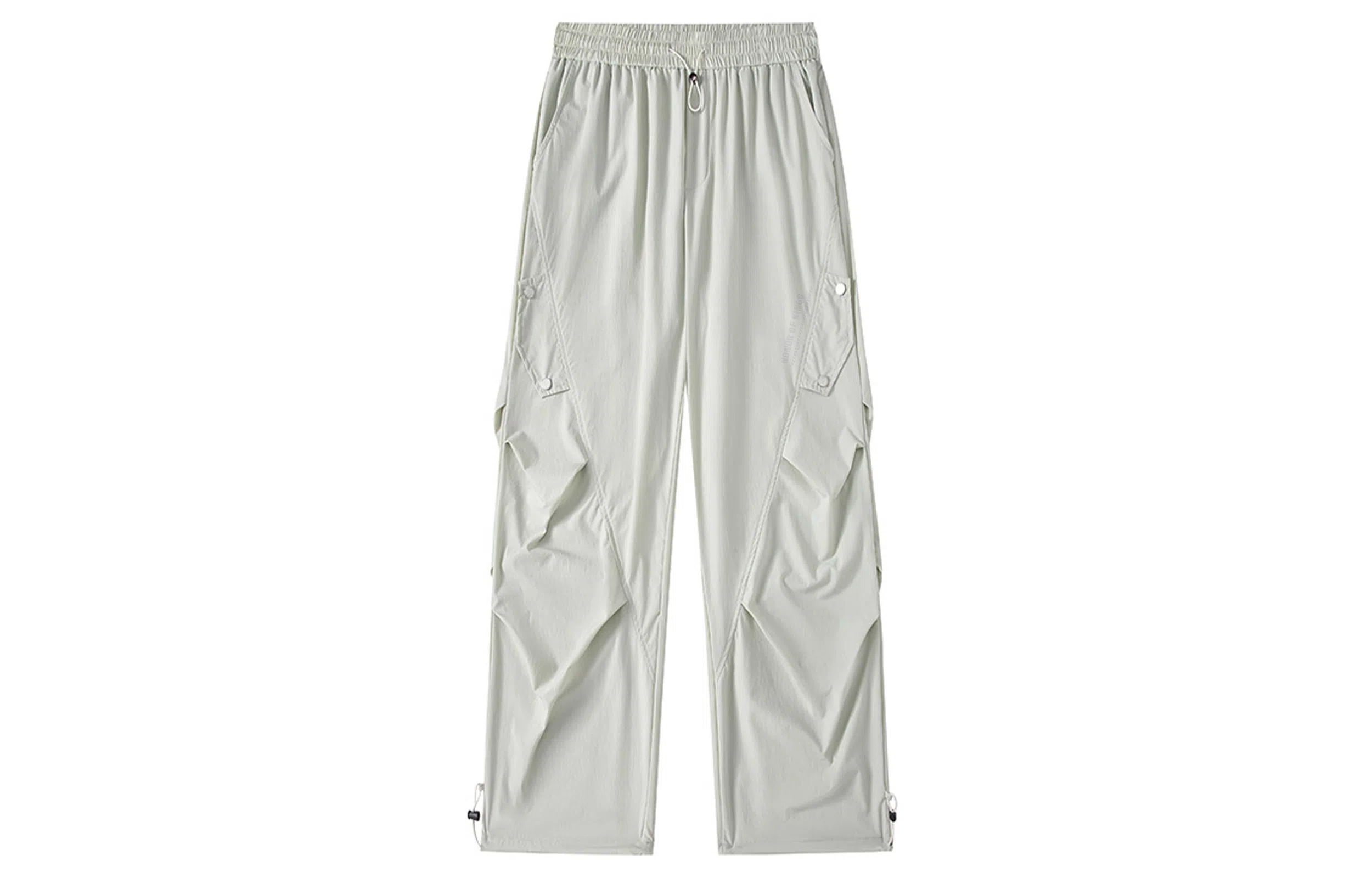 王者荣耀 美式薄款户外工装伞兵裤冰丝褶皱垂感宽松大码机能防皱风凉感速干透气旅行爬山超轻防泼水加肥加大休闲裤 男女同款