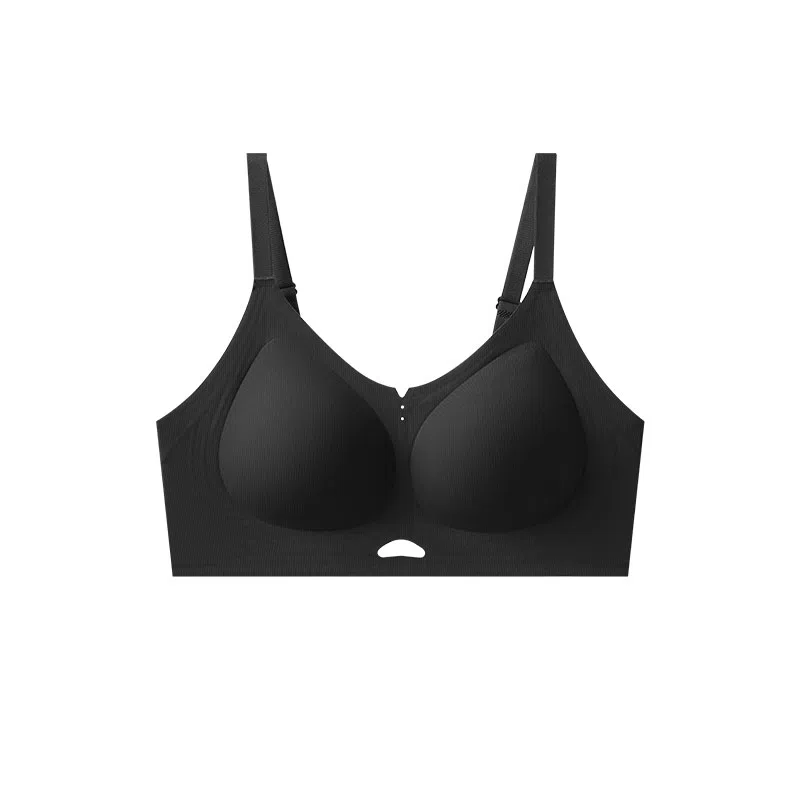 莫代尔 无痕小胸聚拢裸感隐形无钢圈上托防下垂收副乳简约舒适透气细肩带美背文胸 女款