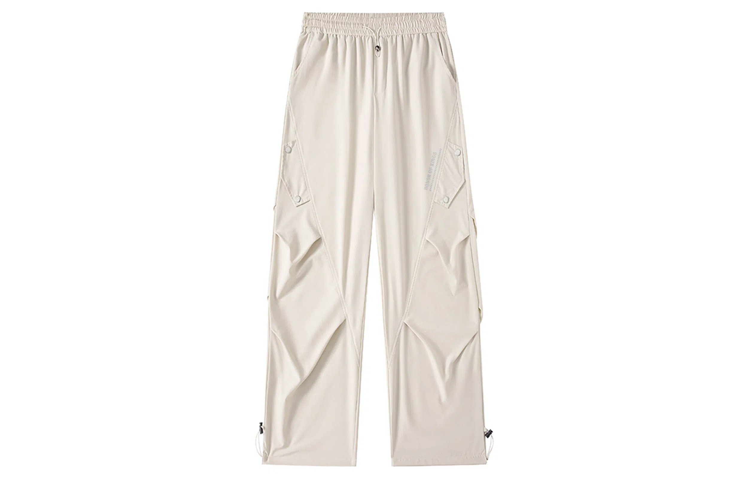 王者荣耀 美式薄款户外工装伞兵裤冰丝褶皱垂感宽松大码机能防皱风凉感速干透气旅行爬山超轻防泼水加肥加大休闲裤 男女同款