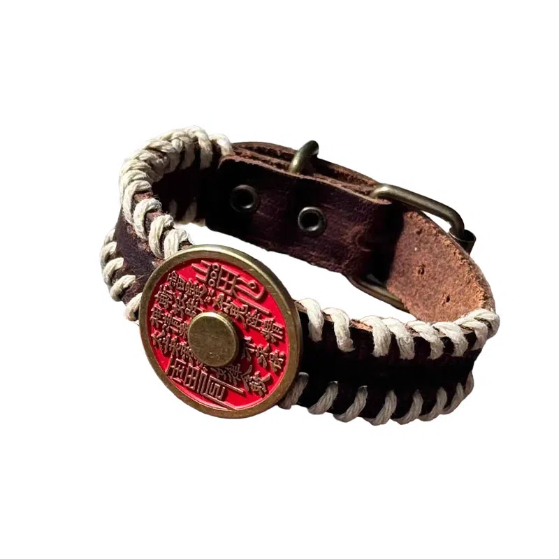 既白南兮 赤符佑安山鬼花钱本命年好运道系青年国风新中式文创 合金 手环 男女同款情侣款