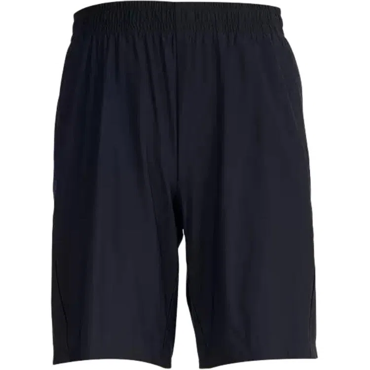 特步 跑步系列 纯色中腰系带透气百搭直筒运动短裤 男款