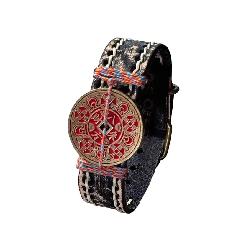 既白南兮 八方来财铜钱本命年好运国风新中式文创 合金 手环 男女同款情侣款