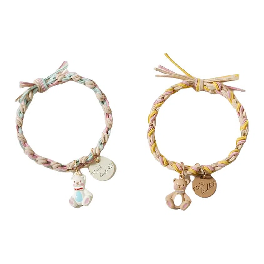 希铃 编织小熊吊牌可爱少女 棉麻 发圈/头绳 女款