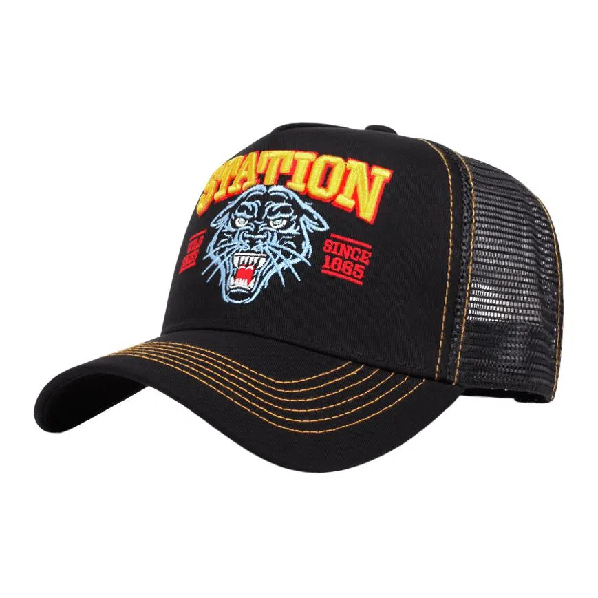 山一丸 户外运动封闭 个性嘻哈遮阳 棉 鸭舌帽 男女同款情侣款