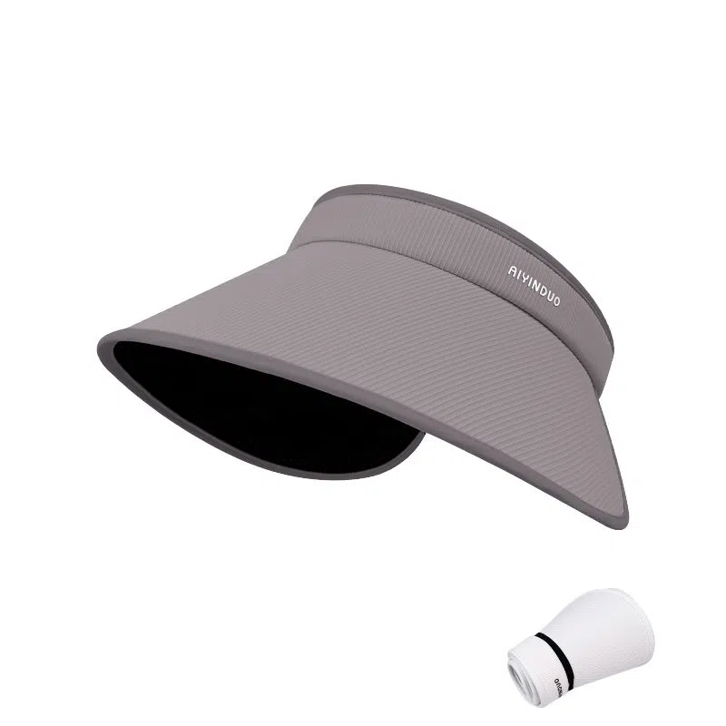 艾佳微 户外防紫外线夏季大檐空顶帽太阳帽户外遮阳帽子 登山帽 锦纶 防晒帽 男女同款情侣款