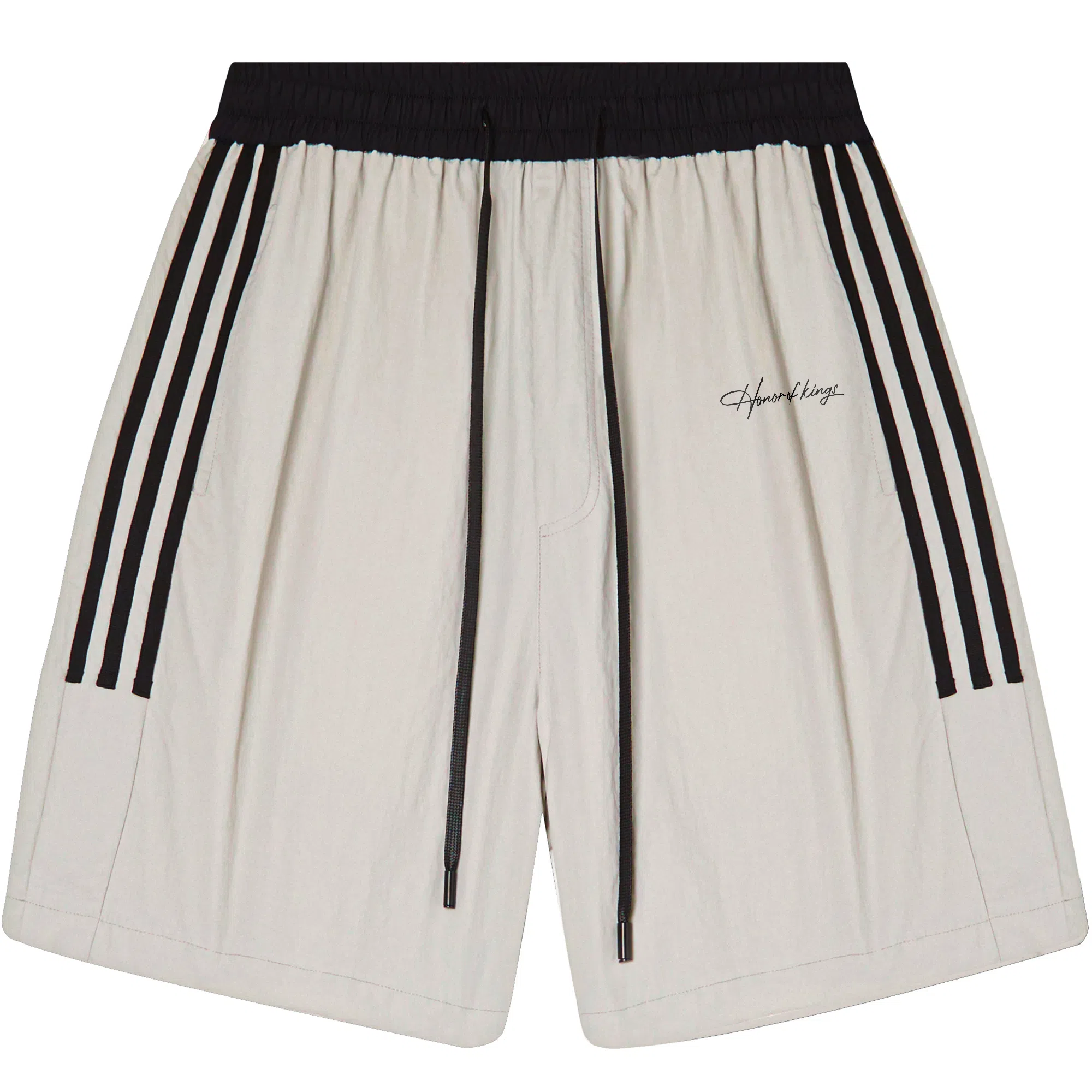 王者荣耀 美式街头复古运动潮流多色侧面撞色基础款宽松柔软亲肤穿搭系带休闲短裤 男女同款