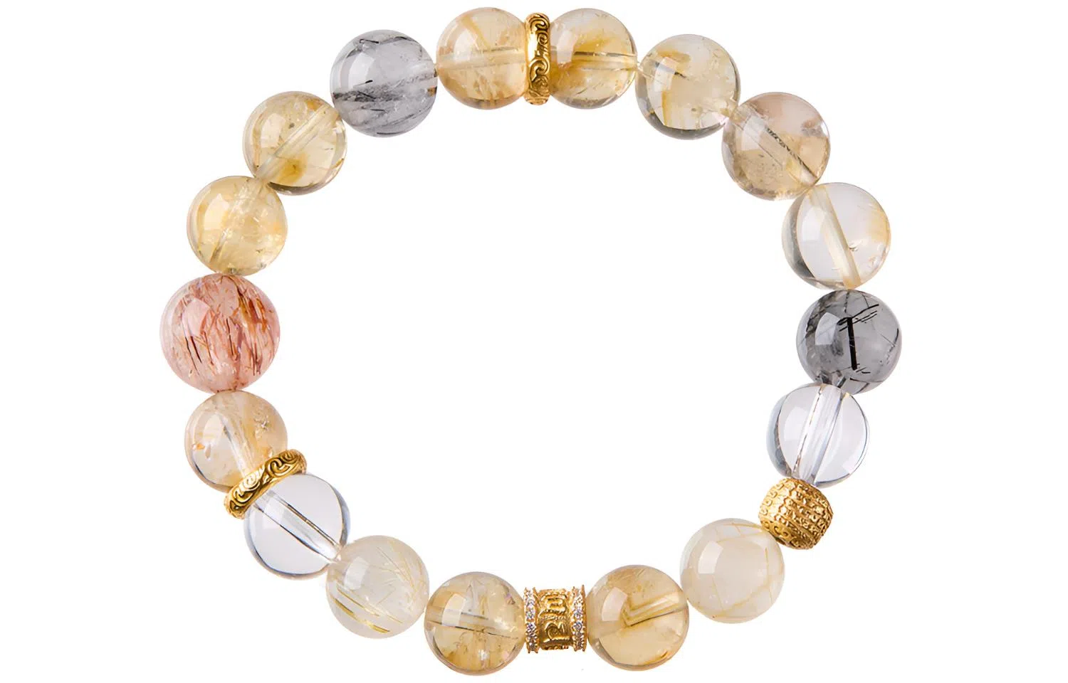 石头记 金霸大综合 时来运转诸事顺遂有钱花  黄塔晶 金发晶 财运连连新中式国潮吸金招财#好运天然 多色水晶 手串 男女同款情侣款