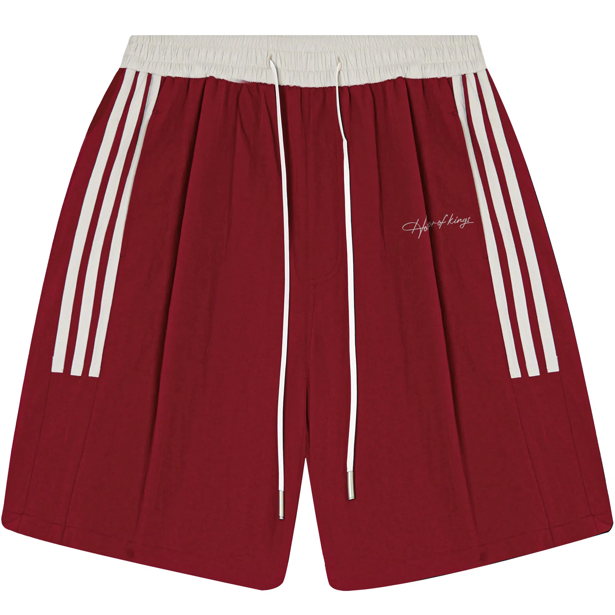 王者荣耀 美式街头复古运动潮流多色侧面撞色基础款宽松柔软亲肤穿搭系带休闲短裤 男女同款