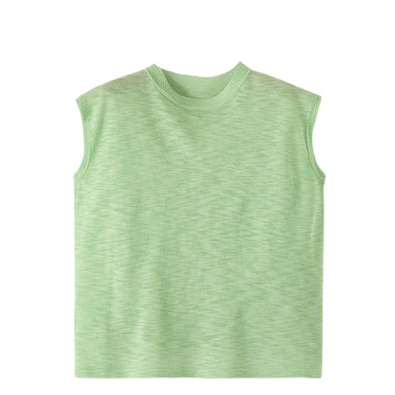 晚白 高弹力轻薄透气宽松版型针织衫 女款