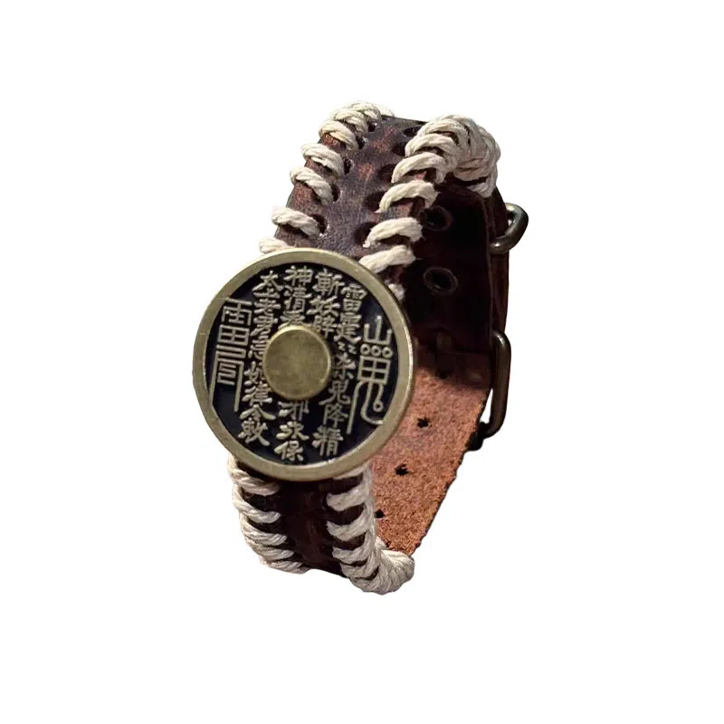 既白南兮 幽钱纳运山鬼花钱好运道系青年国风新中式文创 合金 手环 男女同款情侣款