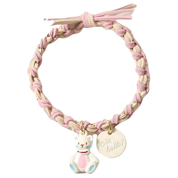 希铃 编织小熊吊牌可爱少女 棉麻 发圈/头绳 女款