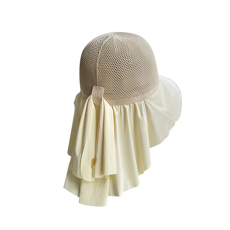 艾佳微 防紫外线骑行户外大檐太阳帽遮脸面罩护颈遮阳 涤纶 渔夫帽 男女同款情侣款