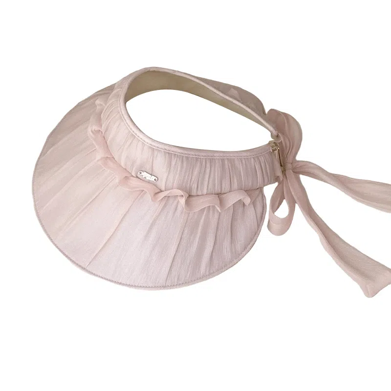 朵澜 空顶帽夏百搭褶皱优雅时尚 聚酯纤维 渔夫帽 女款